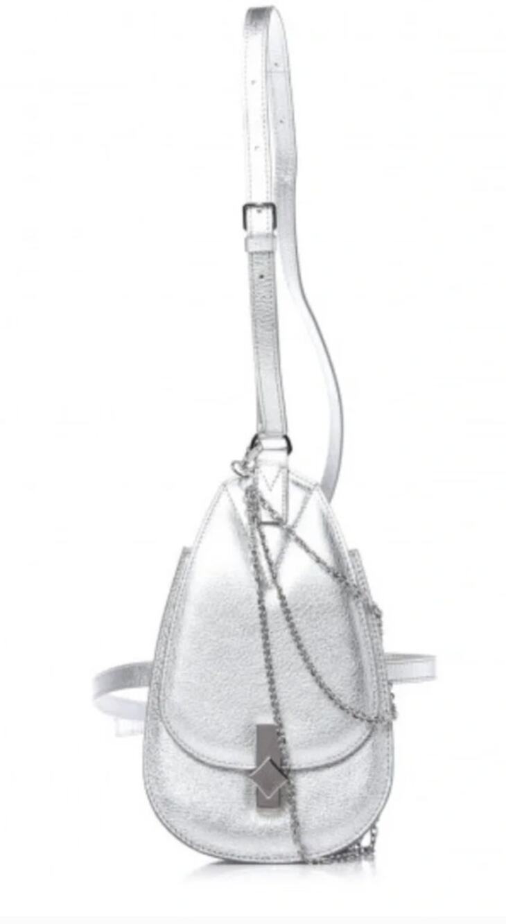 MCM Metallic Calfskin Milano Belt Bag - Silver, Excellent - Picture 1 of 11